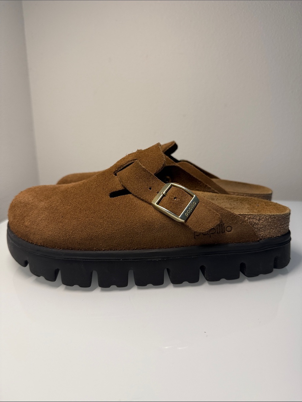Birkenstock Boston Chunky Clogs Women’s 38 Brown Dark Tea Platform - Picture 6 of 11